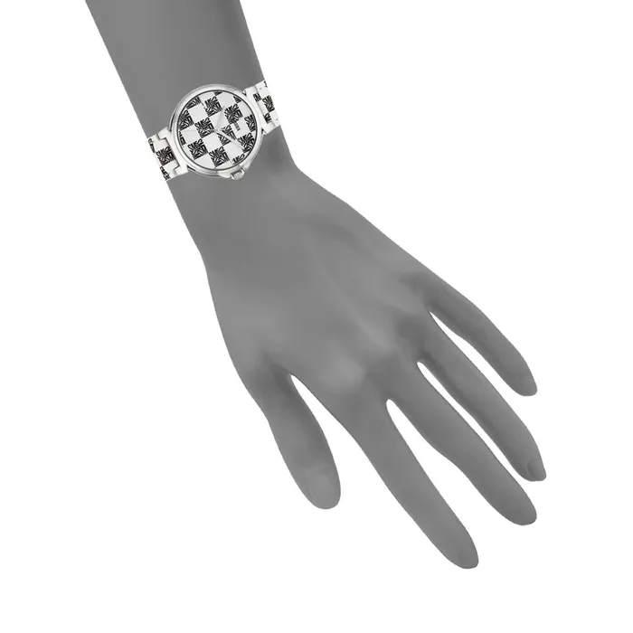 Womens Block Logo Watch BlackWhite Steve Madden Watches