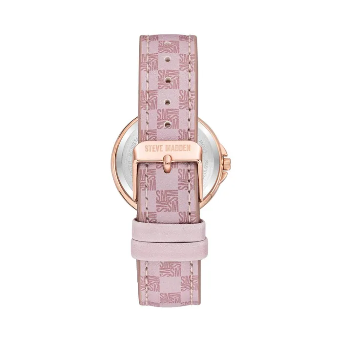 Womens Block Logo Watch Pink Steve Madden Watches