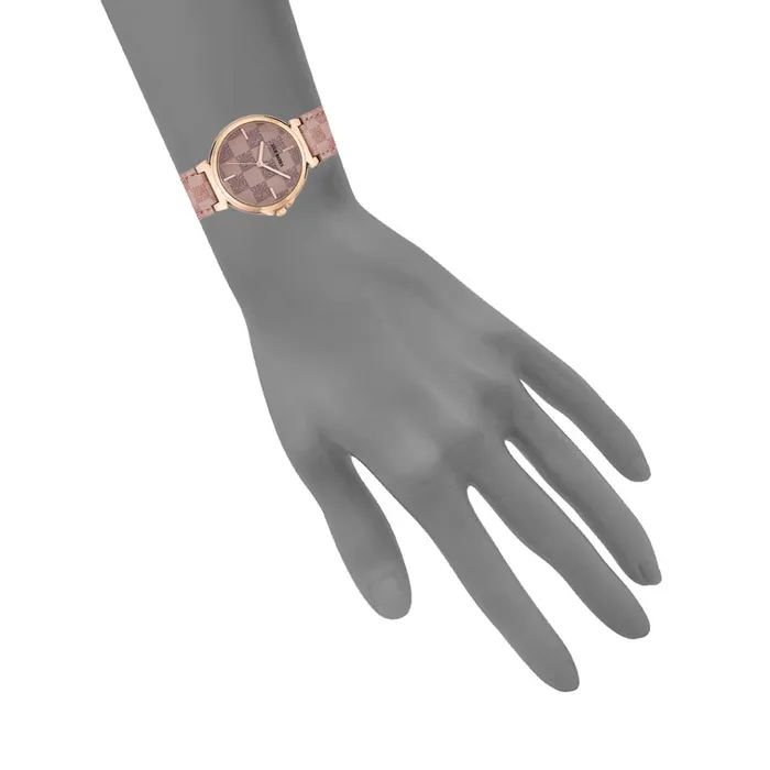 Womens Block Logo Watch Pink Steve Madden Watches