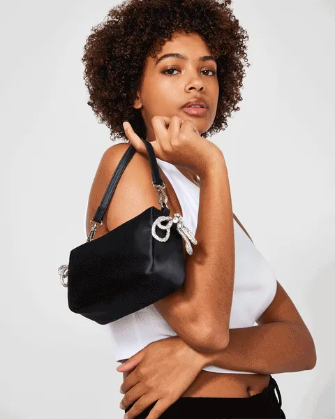 Womens BnobleB Black Satin Steve Madden Mini Bags