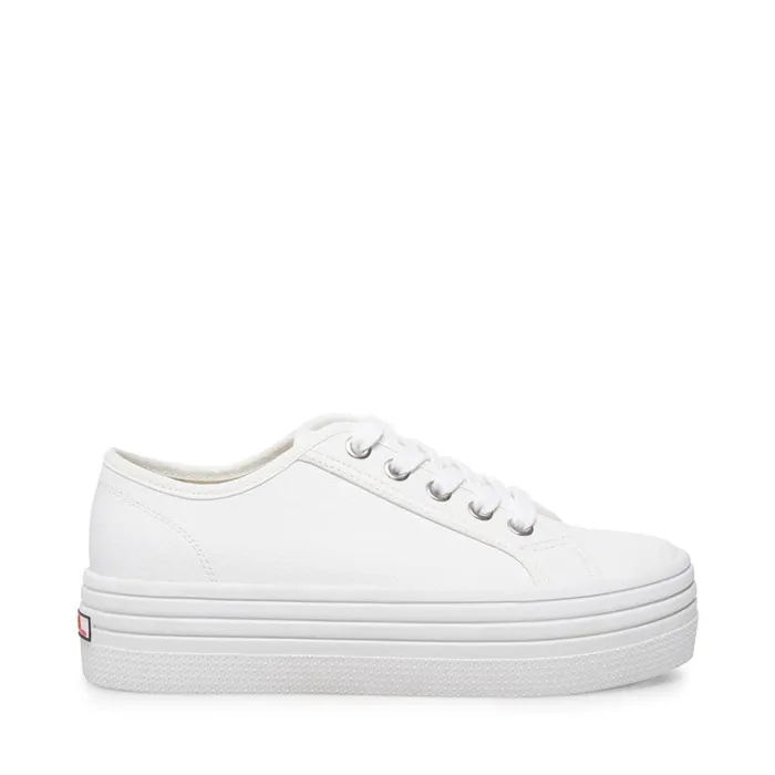 Womens Bobbi30 White Steve Madden Sneakers