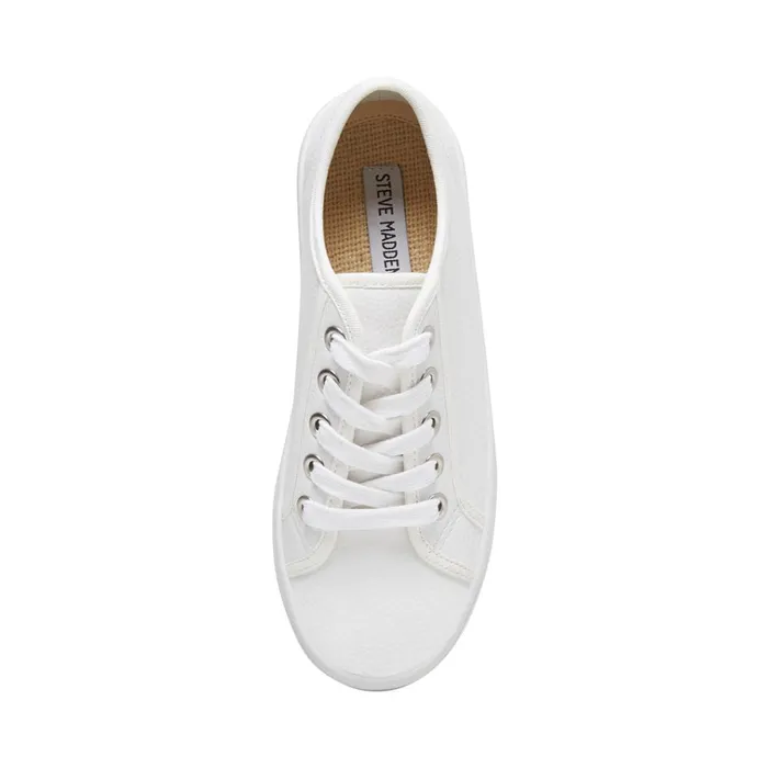 Womens Bobbi30 White Steve Madden Sneakers
