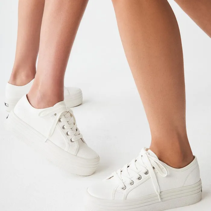 Womens Bobbi30 White Steve Madden Sneakers