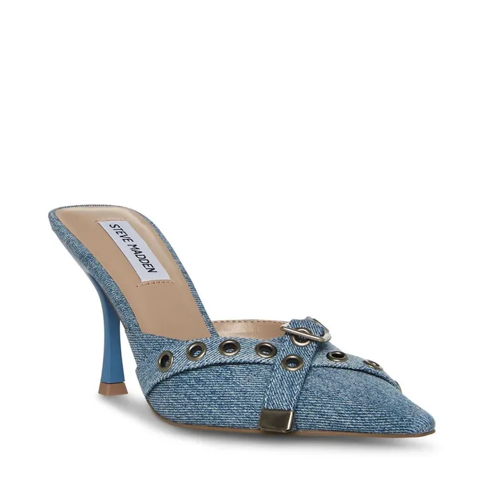Womens Bradi Denim Fabric Steve Madden Heels Womens Bradi Denim Fabric Steve Madden Heels