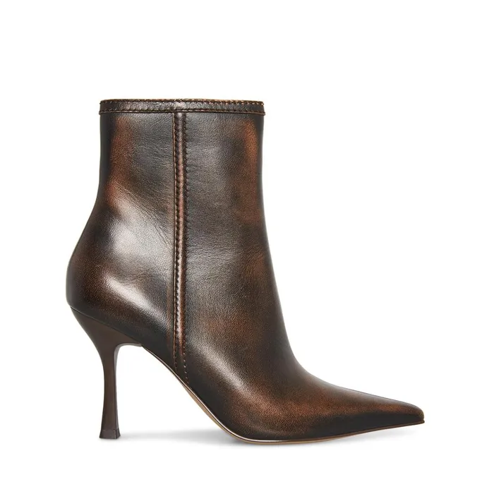 Womens Brecken Brown Distressed Steve Madden Boots and Booties