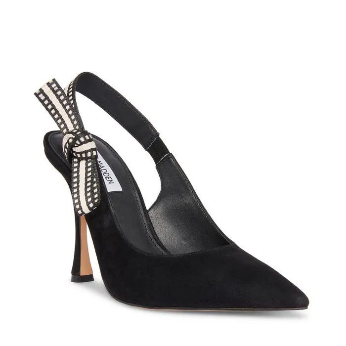 Womens Bri Black Suede Steve Madden Heels