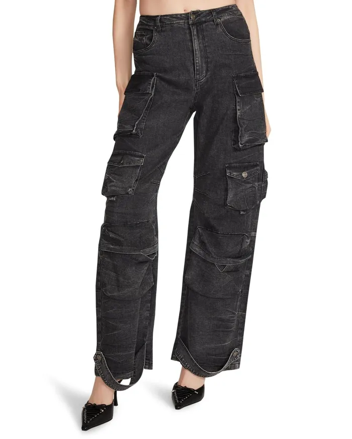 Womens Brody Pant Black Denim Steve Madden Bottoms