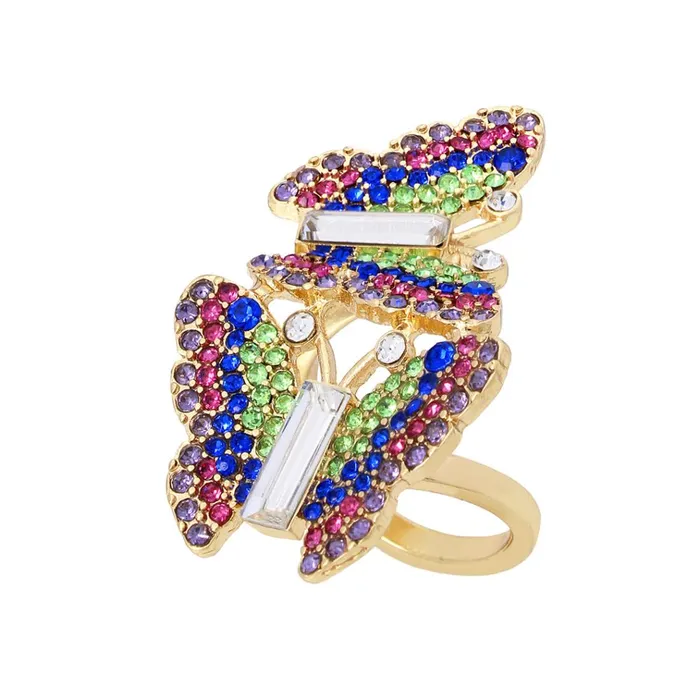 Womens Butterfly Ring Multi Steve Madden Jewelry Womens Butterfly Ring Multi Steve Madden Jewelry