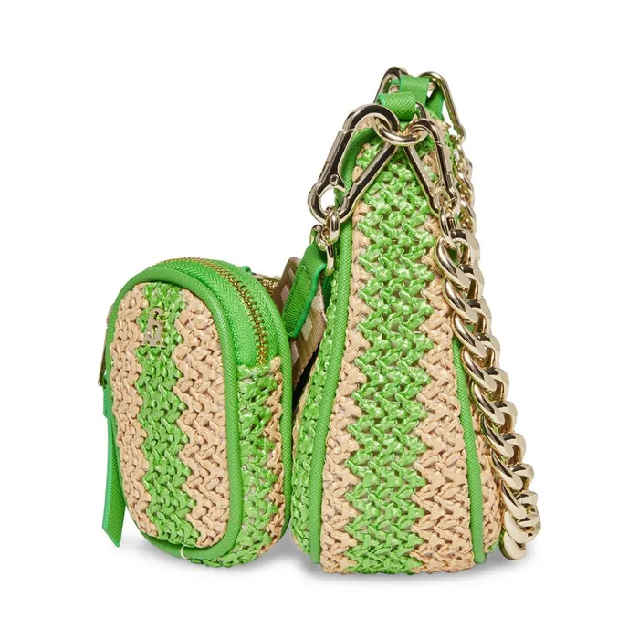 Womens Bvital Raffia Green Steve Madden Crossbody Bags