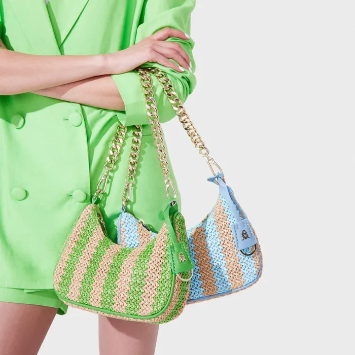 Womens Bvital Raffia Green Steve Madden Crossbody Bags
