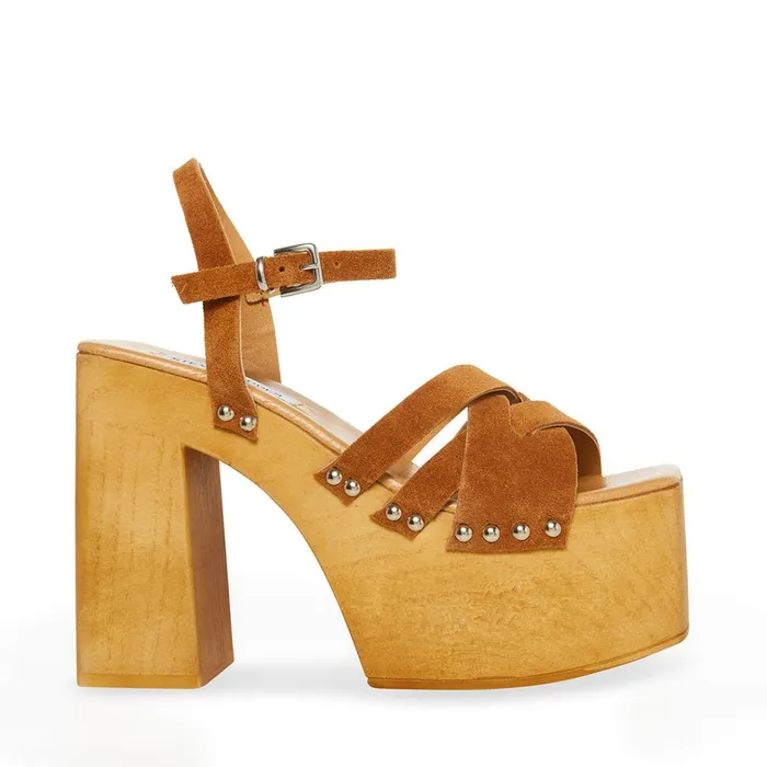 Womens Caileen Chestnut Suede Steve Madden Heels