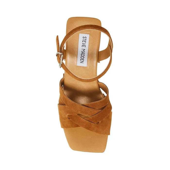 Womens Caileen Chestnut Suede Steve Madden Heels