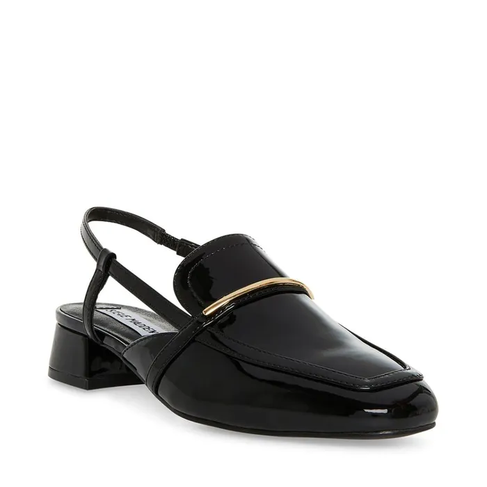 Womens Calibri Black Patent Steve Madden Loafers and Flats