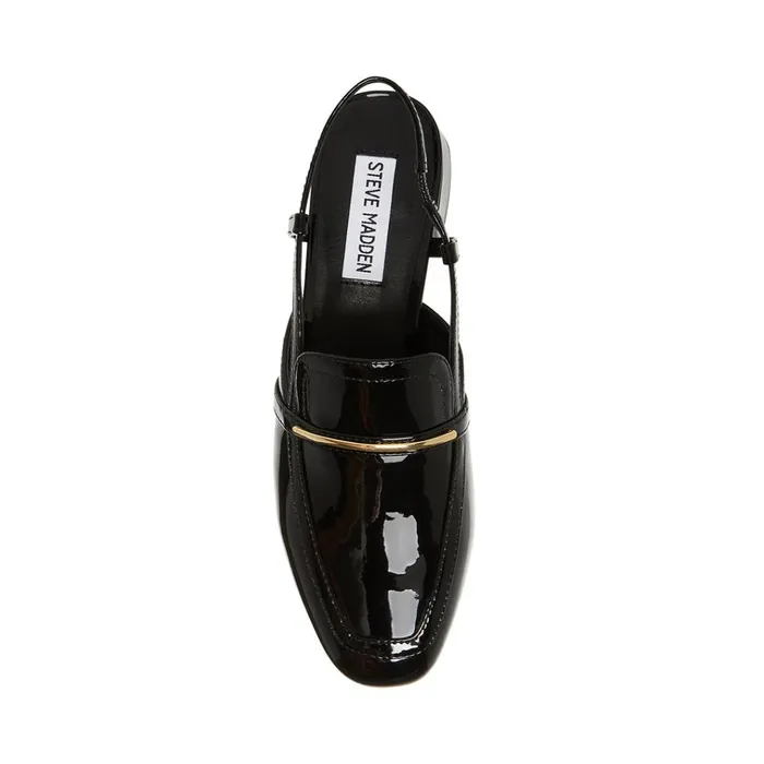 Womens Calibri Black Patent Steve Madden Loafers and Flats