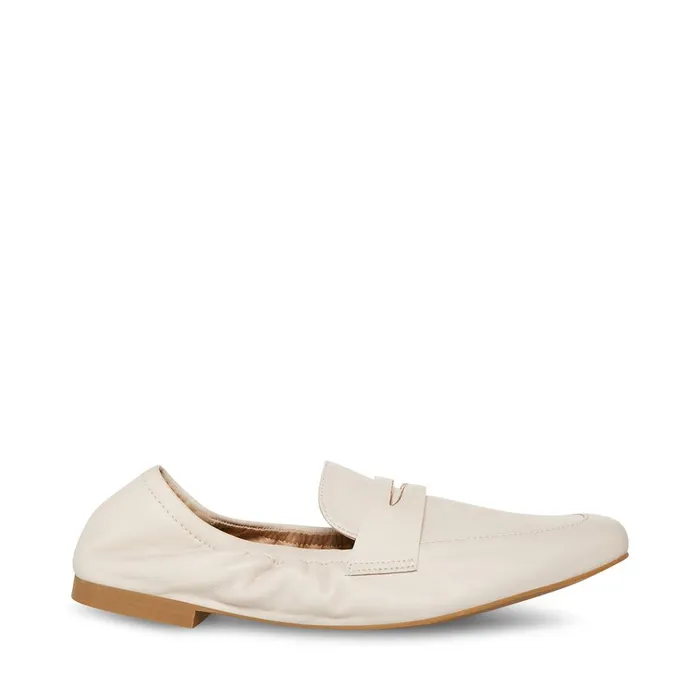 Womens Calver Bone Leather Steve Madden Loafers and Flats