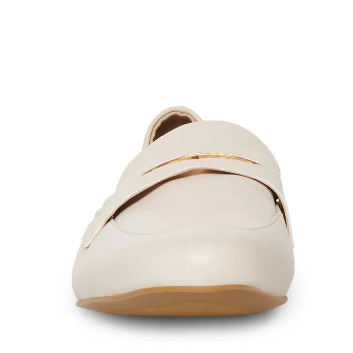Womens Calver Bone Leather Steve Madden Loafers and Flats