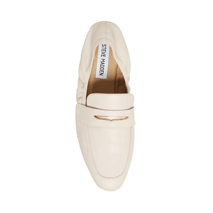 Womens Calver Bone Leather Steve Madden Loafers and Flats
