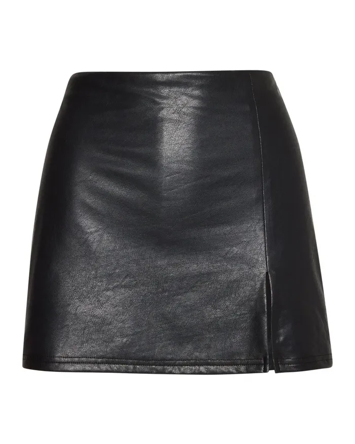 Womens Cam Faux Leather Skort Black Steve Madden Bottoms