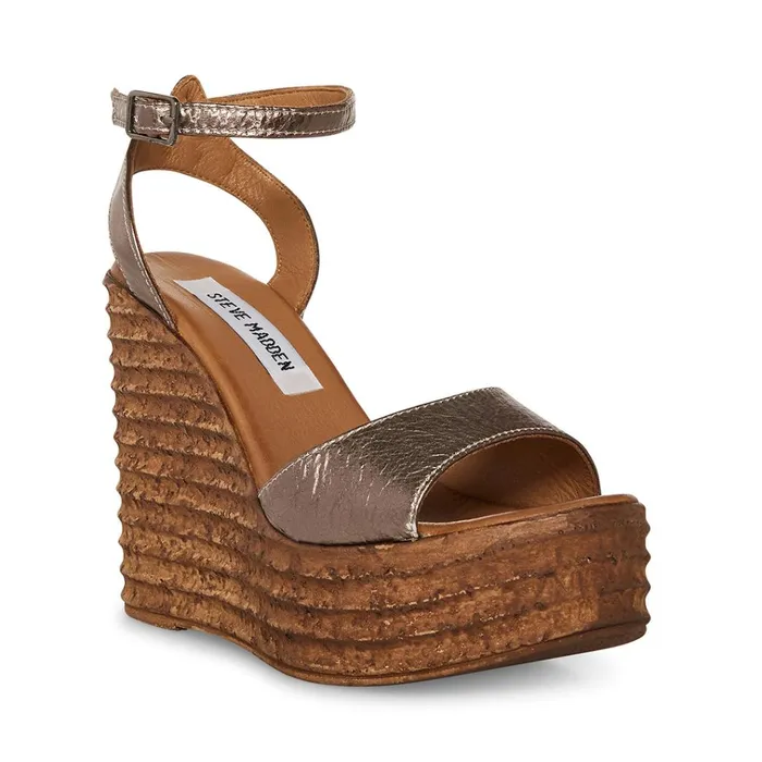 Womens Camden Pewter Steve Madden Sandals