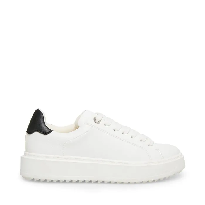 Womens Catcher White Black Steve Madden Sneakers