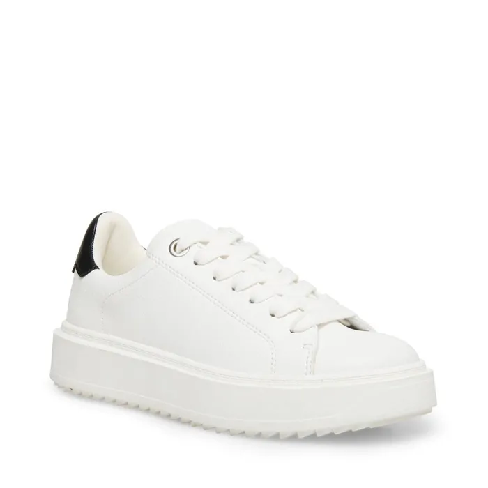 Womens Catcher White Black Steve Madden Sneakers