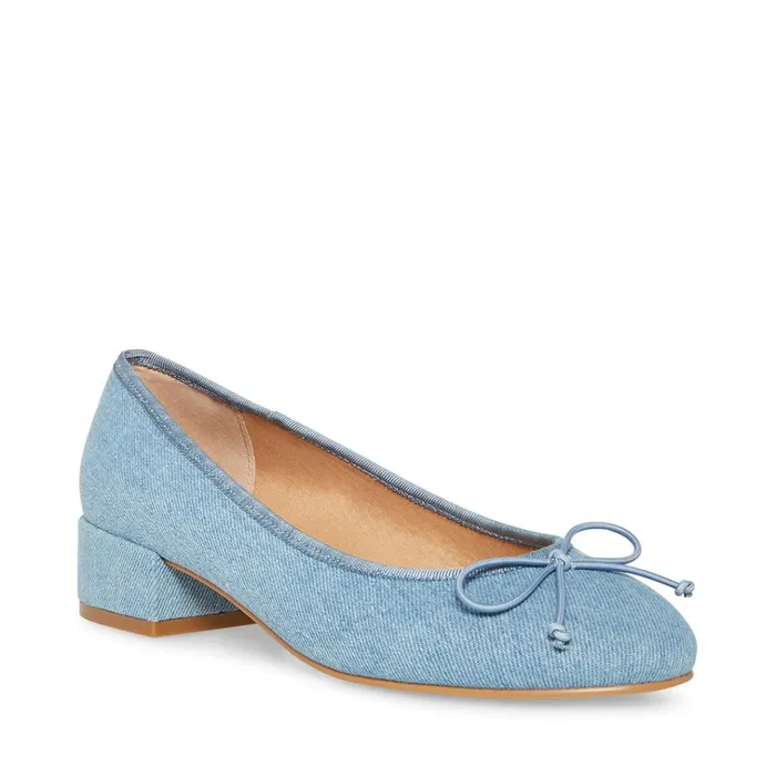 Womens Cherish Denim Fabric Steve Madden Heels