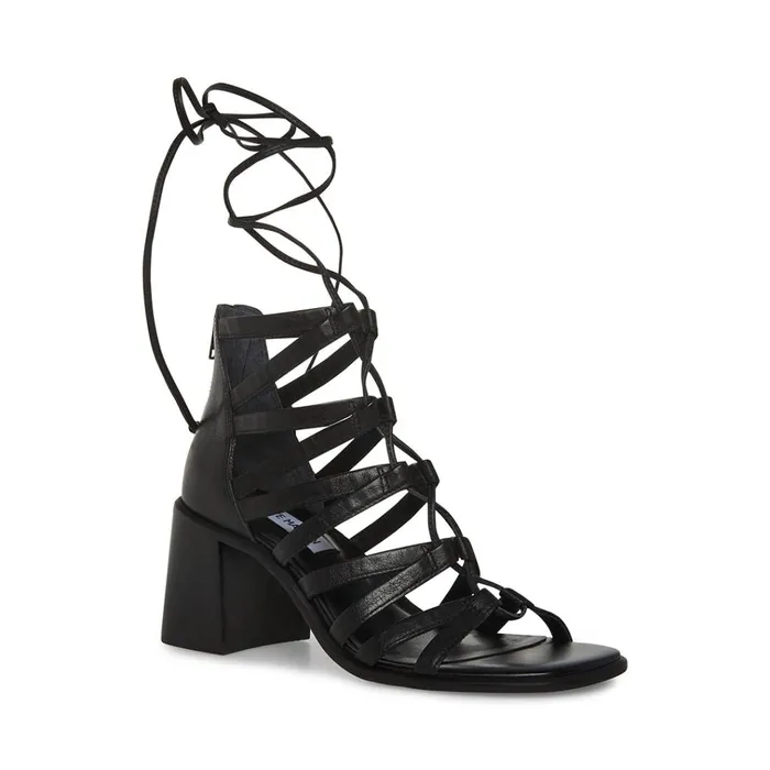 Womens Cherri30 Black Leather Steve Madden Heels