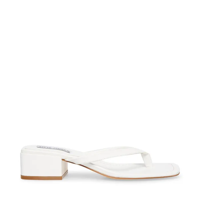 Womens Claudette White Steve Madden Sandals