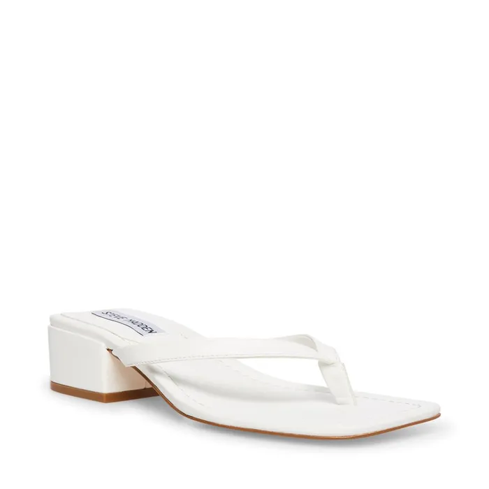 Womens Claudette White Steve Madden Sandals