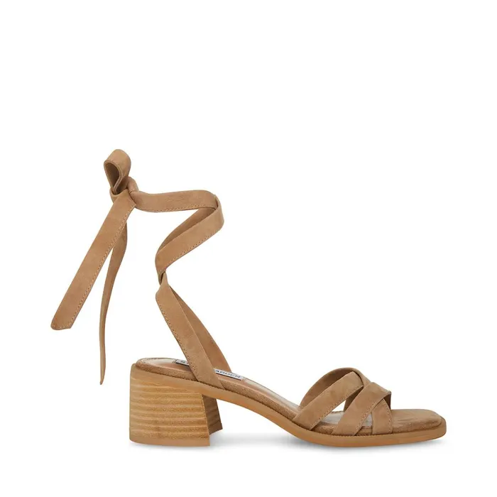 Womens Cory Natural Suede Steve Madden Heels