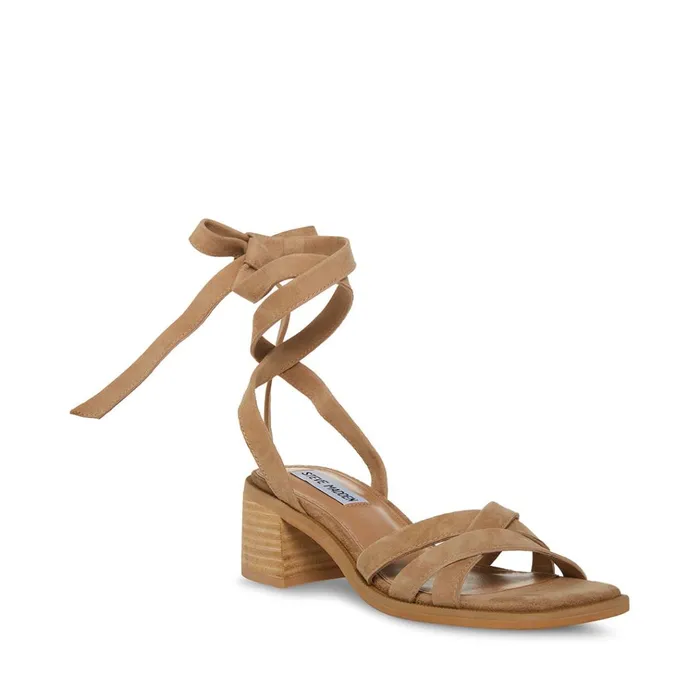 Womens Cory Natural Suede Steve Madden Heels