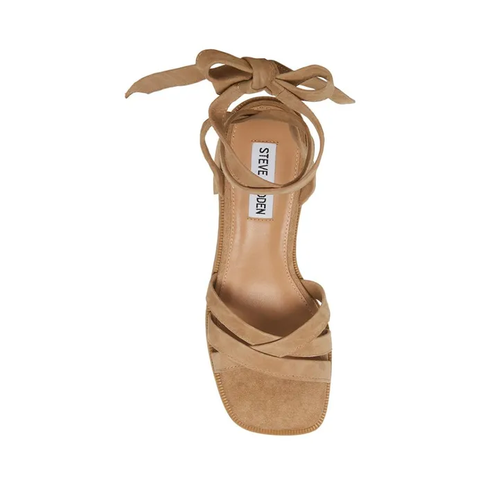 Womens Cory Natural Suede Steve Madden Heels