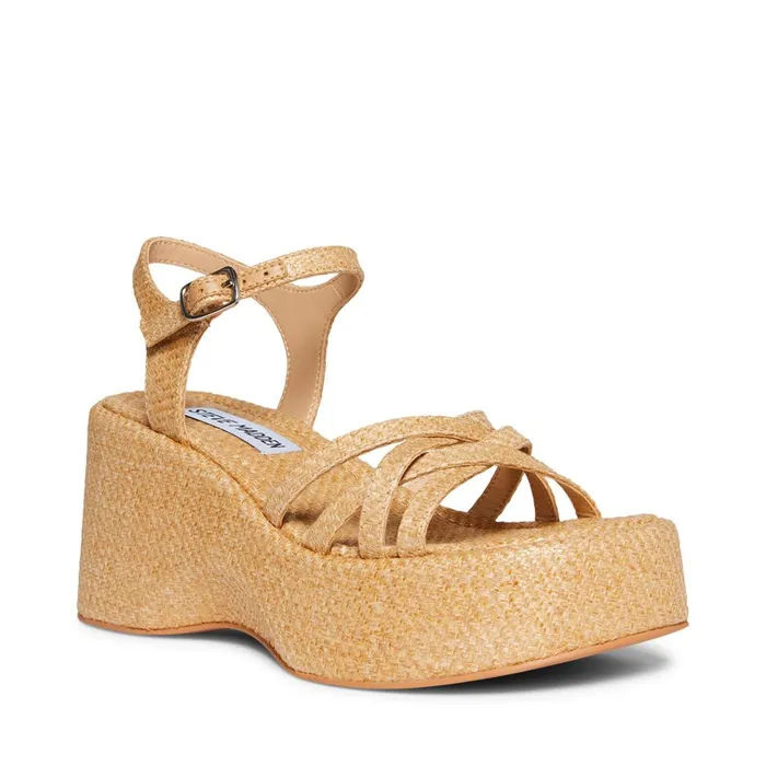 Womens Crazy30 Raffia Steve Madden Sandals