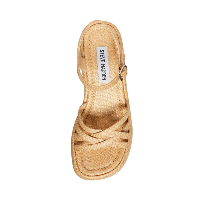 Womens Crazy30 Raffia Steve Madden Sandals