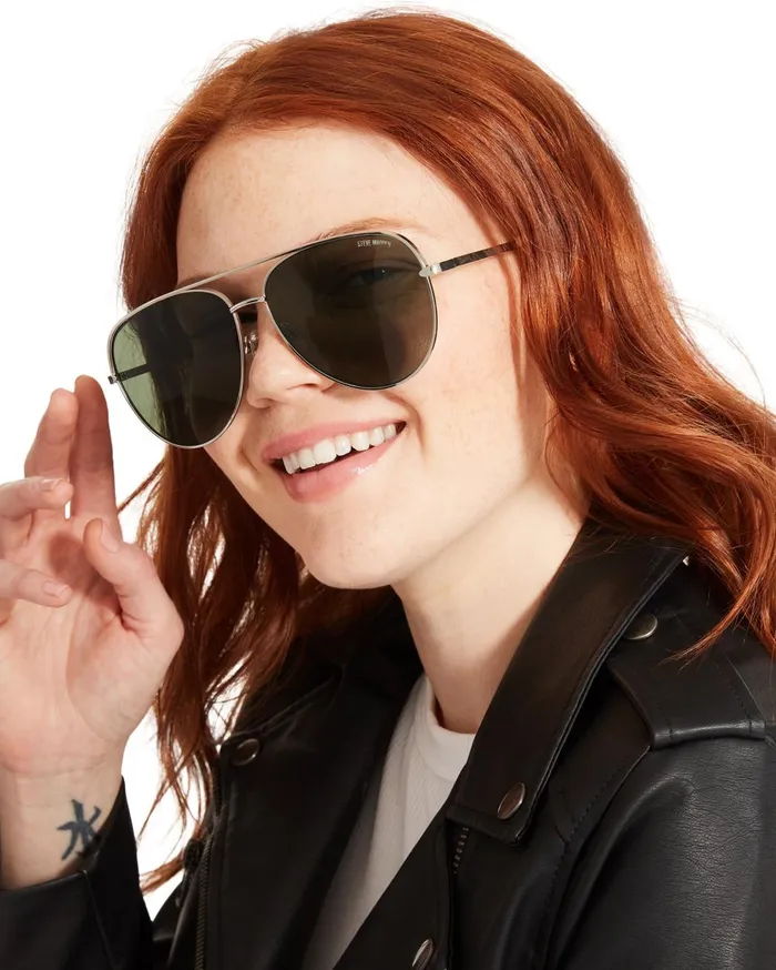 Womens Dante Sunglasses Silver Steve Madden Sunglasses