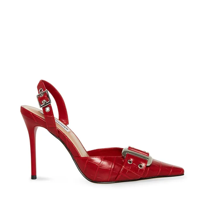 Womens Dillon Red Crocodile Steve Madden Heels