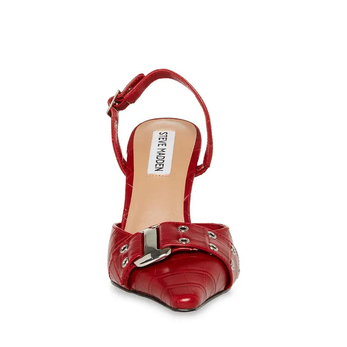 Womens Dillon Red Crocodile Steve Madden Heels