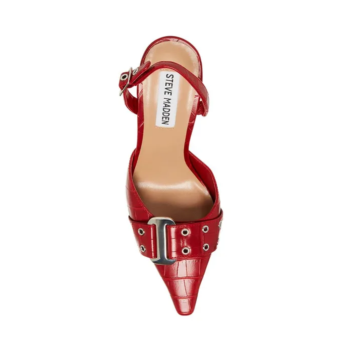 Womens Dillon Red Crocodile Steve Madden Heels