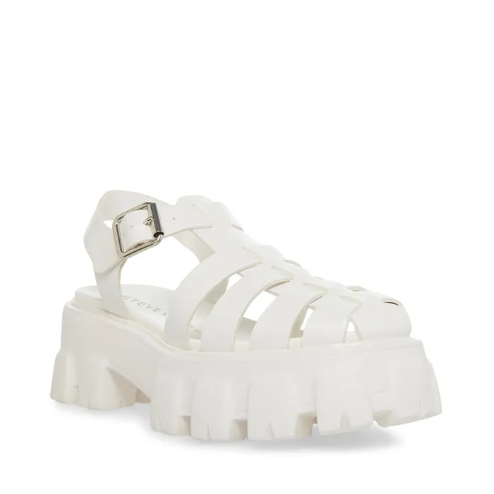 Womens Echo White Steve Madden Sandals