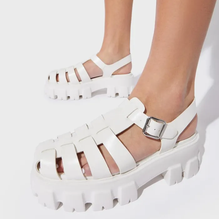 Womens Echo White Steve Madden Sandals