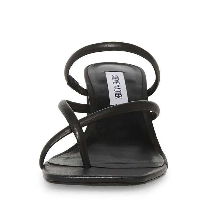 Womens Effie Black Leather Steve Madden Heels