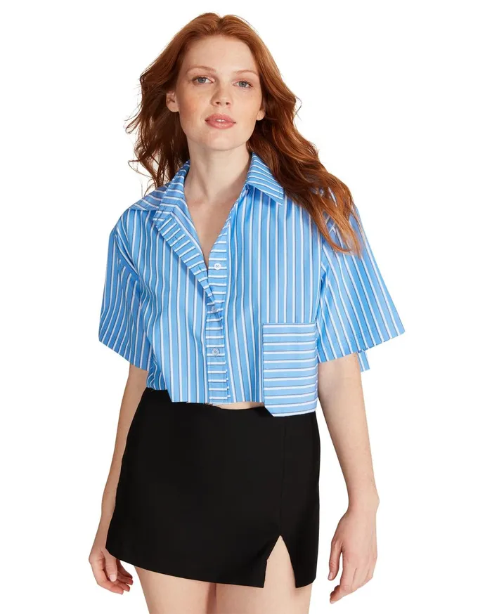 Womens Ellison Top Blue Steve Madden Tops and Shirts