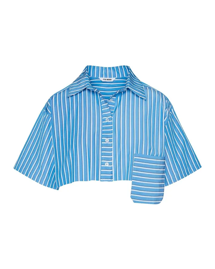 Womens Ellison Top Blue Steve Madden Tops and Shirts