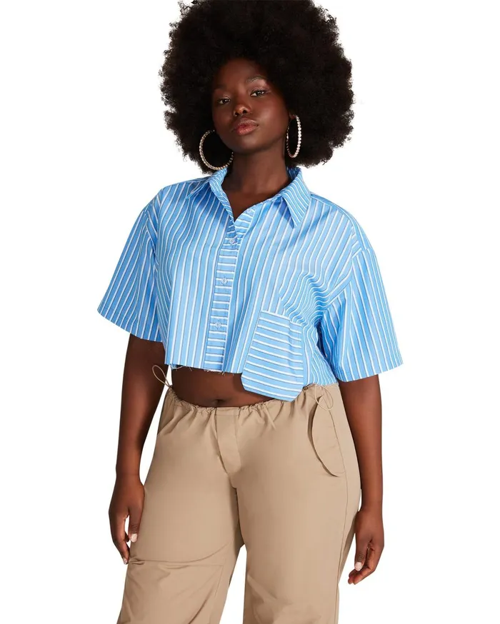 Womens Ellison Top Blue Steve Madden Tops and Shirts