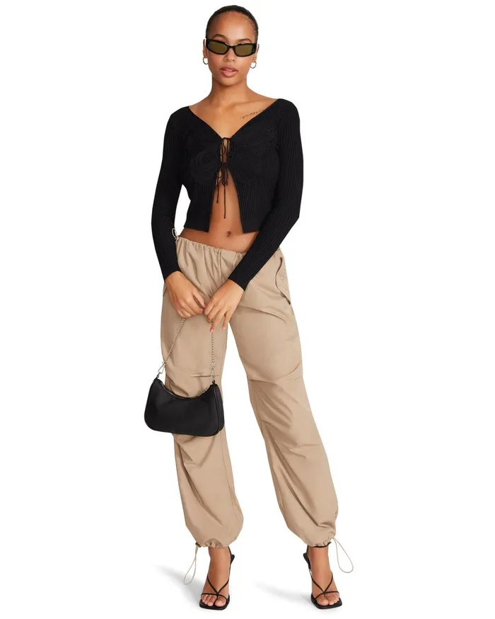 Womens Emilia Cardigan Black Steve Madden Tops and Shirts