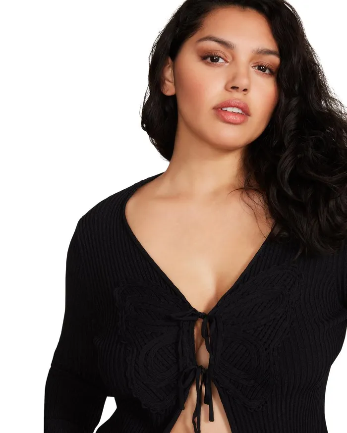 Womens Emilia Cardigan Black Steve Madden Tops and Shirts