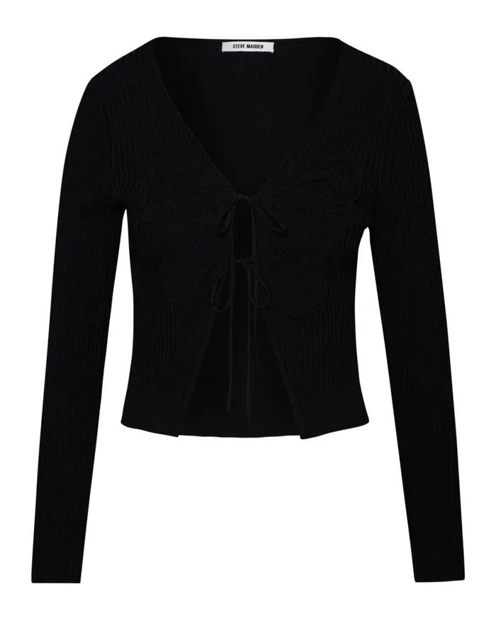 Womens Emilia Cardigan Black Steve Madden Tops and Shirts