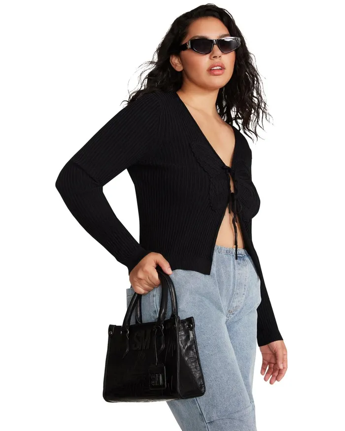 Womens Emilia Cardigan Black Steve Madden Tops and Shirts