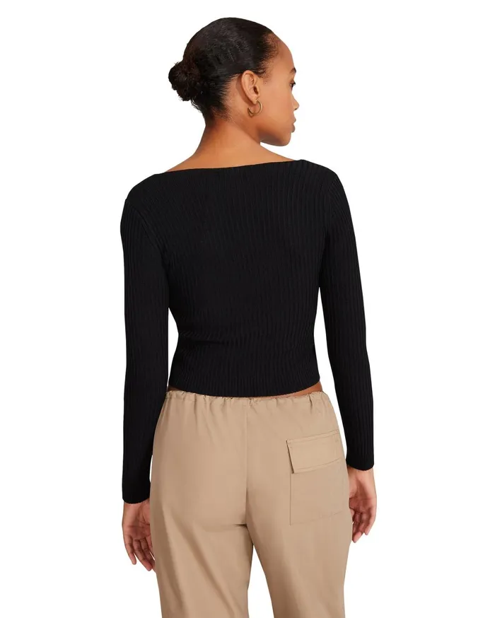 Womens Emilia Cardigan Black Steve Madden Tops and Shirts