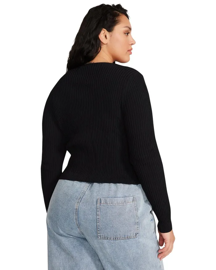 Womens Emilia Cardigan Black Steve Madden Tops and Shirts